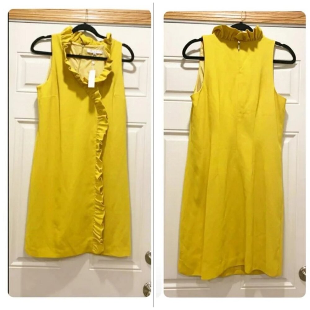 Trina Turk Atlantis Ruffled V-Neck Sleeveless Dres - Picture 2 of 13